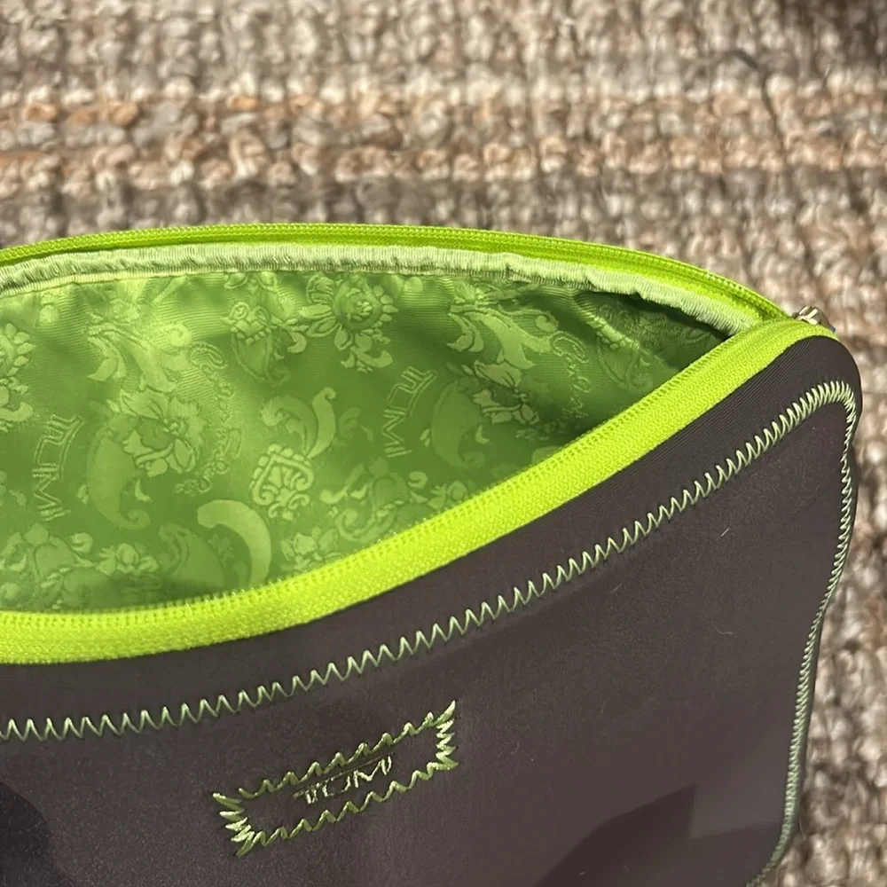 Tumi Brown/Yellowish Green Paisley Printed Laptop Bag